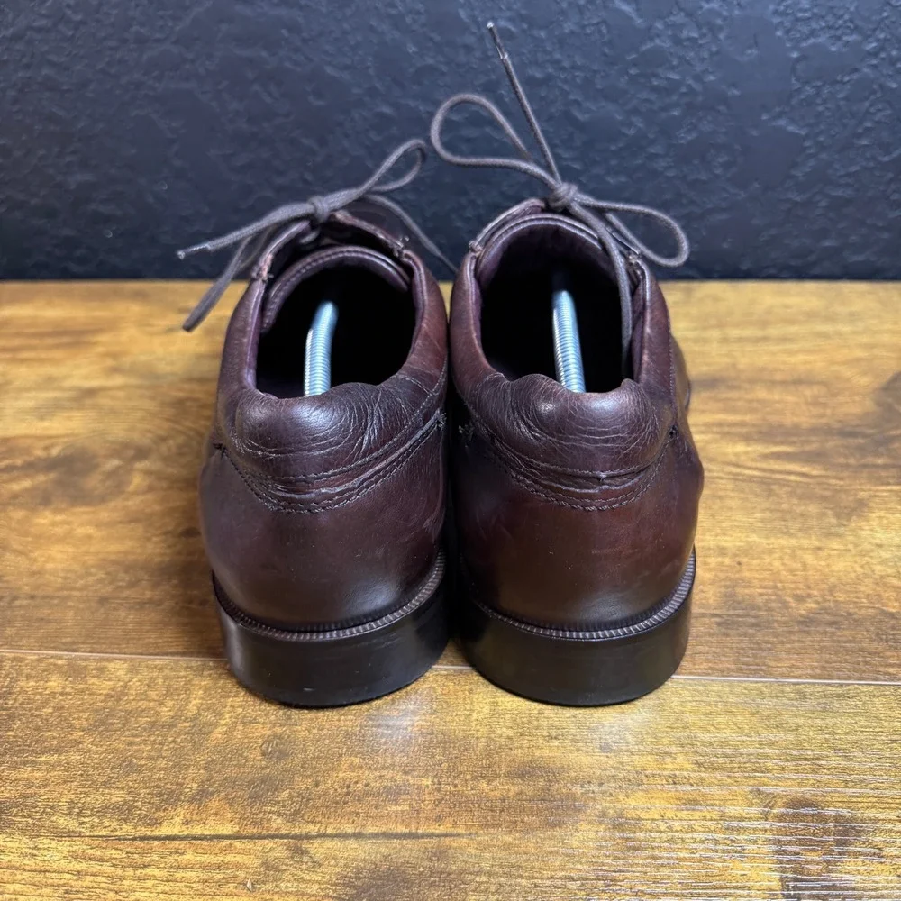 Johnston & Murphy 20-8657 Brown Pebbled Leather Apron Toe‎ Oxfords Mens 12M